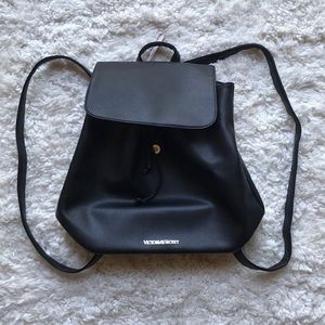 NWT Victoria’s Secret Black Drawstring backpack